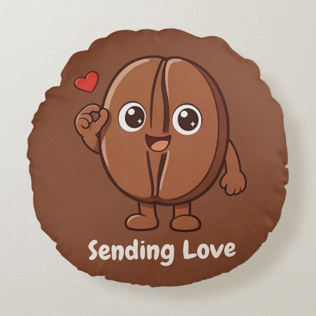 Little Kaka – Sending Love Round Pillow (Front)