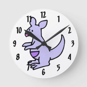 Little Kangaroo Round Clock