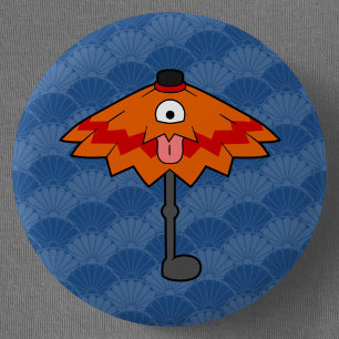 Little Kasa-obake Umbrella Yokai 2 Inch Round Button