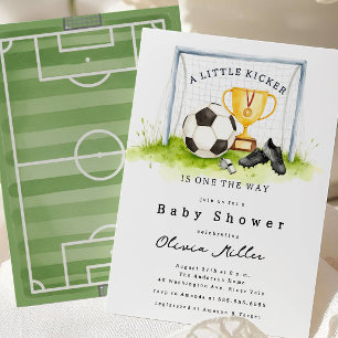 Little Kicker Soccer Baby Shower Invite