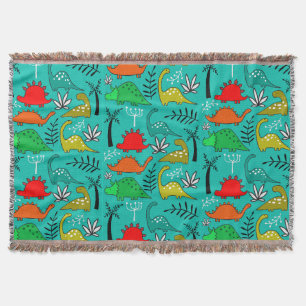 Little Kids Dinosaur Nursery Decor Throw Blanket