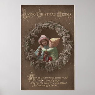 Little Kids Embracing Poster