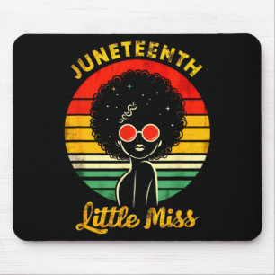 Little kids miss juneteenth celebrate black girl mouse pad
