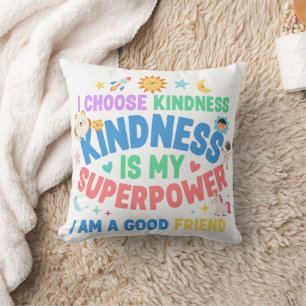 Little Kind Hearts Encouragement Quote Throw Pillow