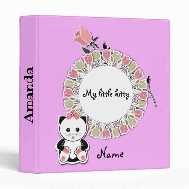 Little kitten , cat , kitten binder (Front/Spine)