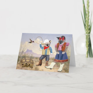 Little Kitten Cowboy Greeting Card