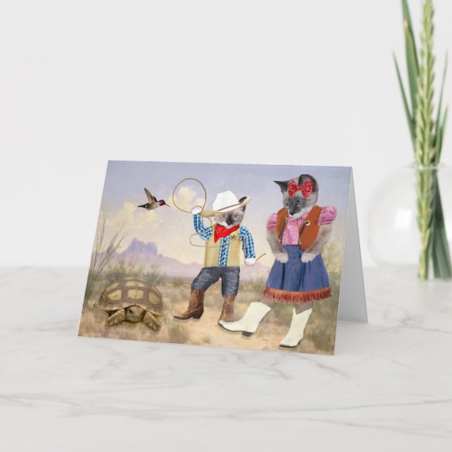 Little Kitten Cowboy Greeting Card (Front)