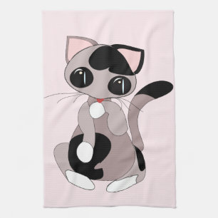 Little Kitten Kitchen Towel Pink - Your Colors