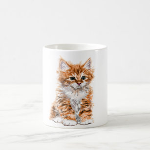 Little Kitten Mug Sweet Baby Cat Painting