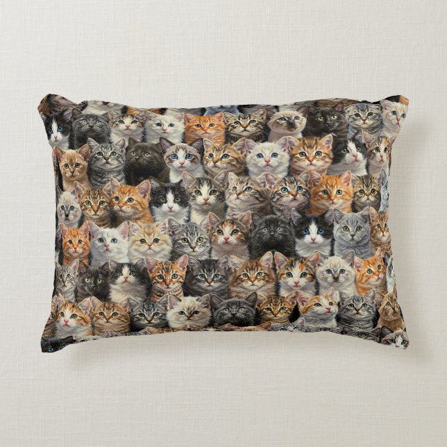 Little Kittens Parade  Accent Pillow (Front)