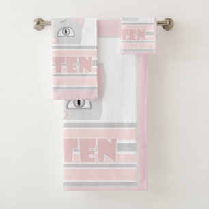 Little kitty bath towel set