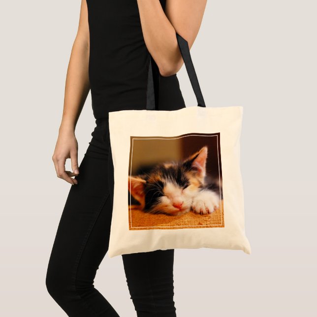 Little Kitty Sleeping Tote Bag (Front (Product))