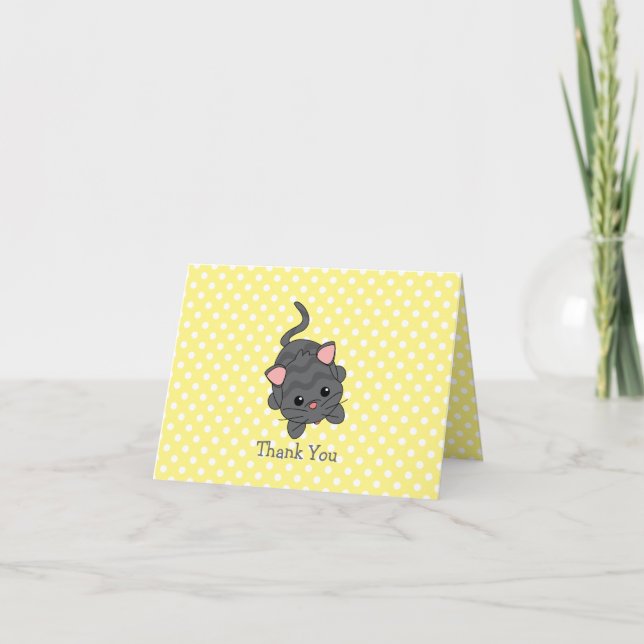 Little Kitty Thank You Card (Front)