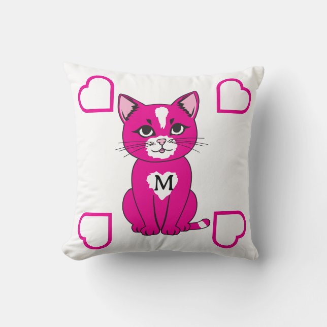 Little kitty throw pillow (Front)
