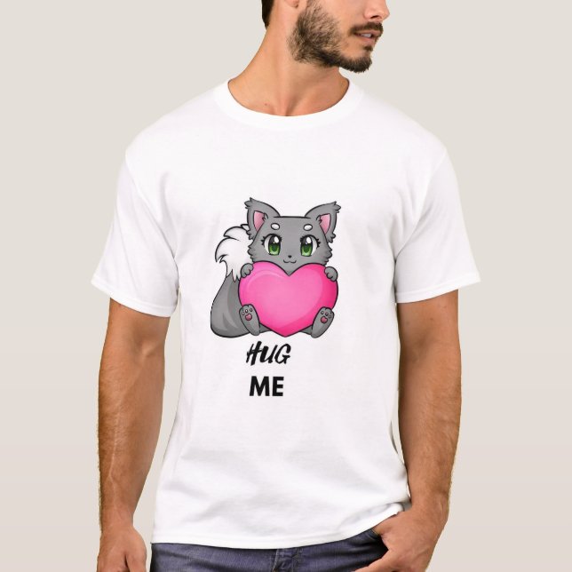Little kitty with a heart T-Shirt (Front)