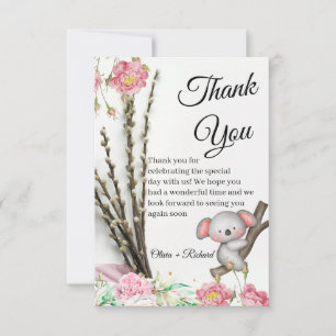 Little Koala Wedding Thank You Card for Guests All