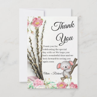 Little Koala Wedding Thank You Card for Guests All