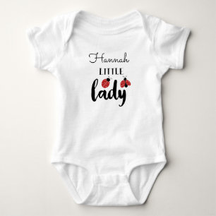 Little Lady   Cute Ladybugs Personalized Baby Bodysuit