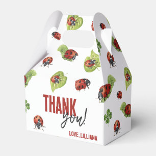 Little Lady Ladybug Birthday Party, Any Age Favor Box