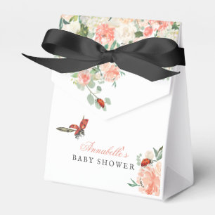 Little Lady Ladybug Roses Girl Baby Shower Favor Box