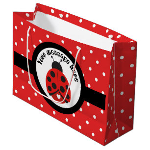 Little ladybug add message party bag