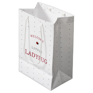 Little Ladybug Baby Shower  Medium Gift Bag