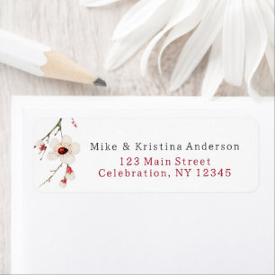 Little Ladybug Baby Shower Return Address