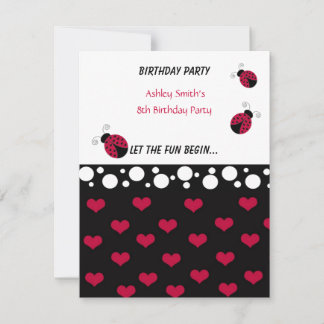 Little Ladybug Birthday Invitation