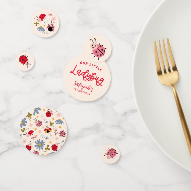 Little Ladybug Birthday Party Confetti (Group)