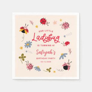 Little Ladybug Insect Birthday Party Napkin