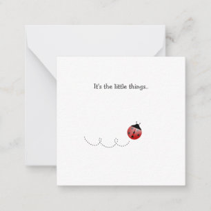 Little Ladybug Mini Thank You Note Card