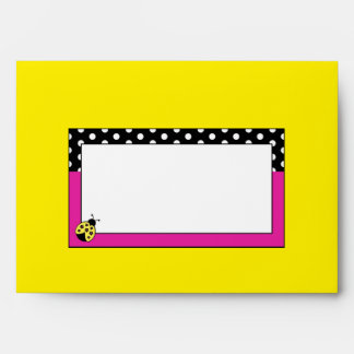 Little Ladybug Party - Flower Lined Envelope