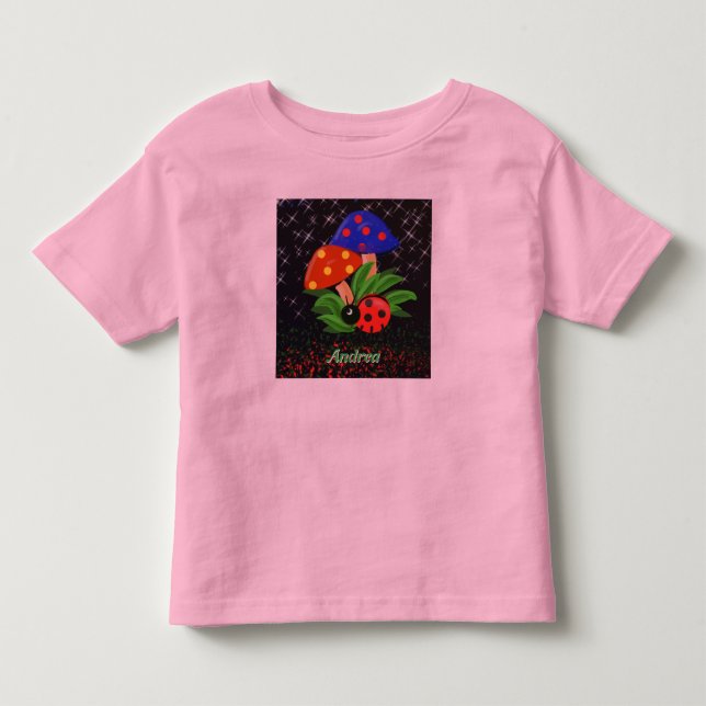 Little Ladybug, Personalized Toddler T-Shirt (Front)