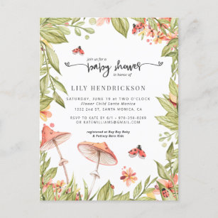 Little Ladybug   Spring Baby Shower Invitation