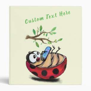 Little Ladybug with Phone Binder Your Text