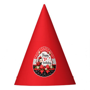 Little Ladybug's 1st Birthday Party Hat
