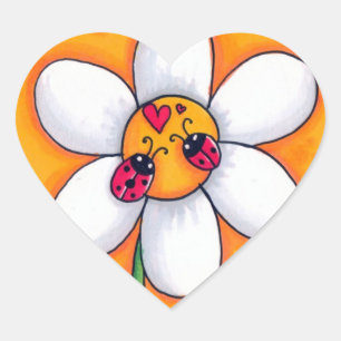 Little Ladybugs Heart Sticker