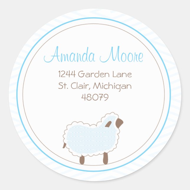 Little Lamb Address Label (Front)