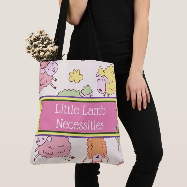 Little Lamb Baby Diaper Bag (Close Up)