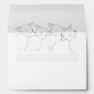 Little Lamb Baby Shower Envelope