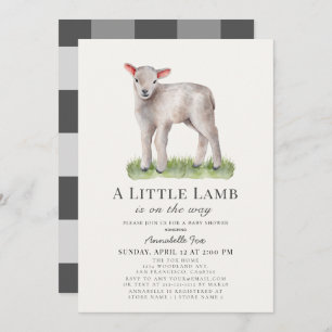 Little Lamb Baby Shower Invitation