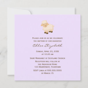 Little Lamb Baptism Invitation