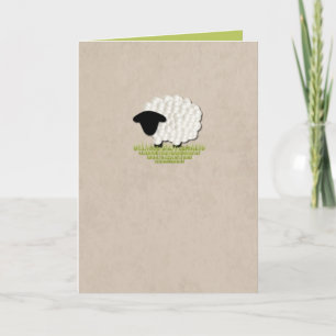Little Lamb Blank Note Card (5 Colour Options)