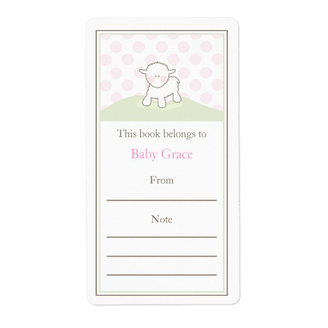 Little Lamb Bookplate (Front)