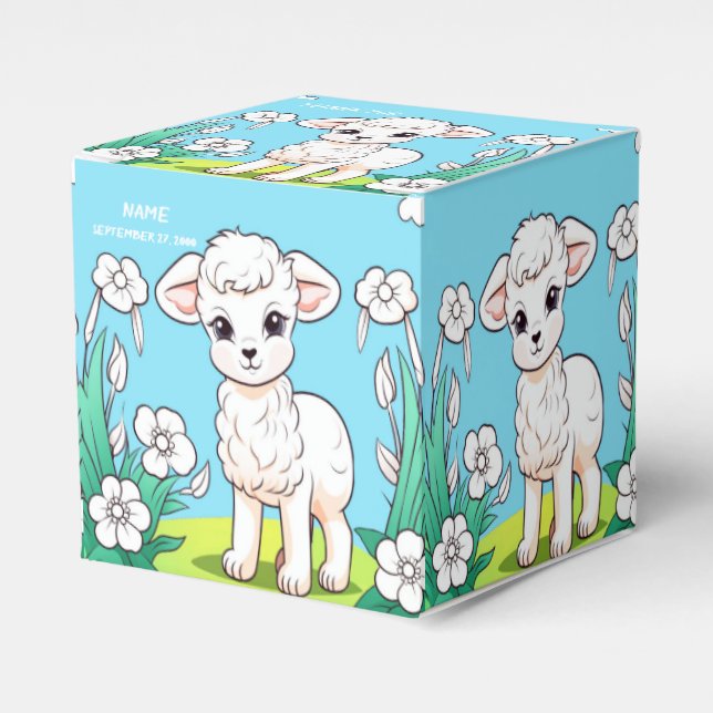 Little Lamb Favour Box (Front Side)