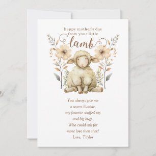 Little Lamb Mother's Day New Mom Invitation