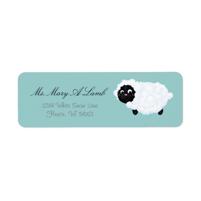 "Little Lamb" Personalized Return Address Labels (Front)