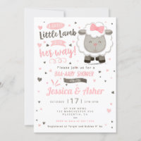 Little Lamb Sheep Baby Girl Shower
