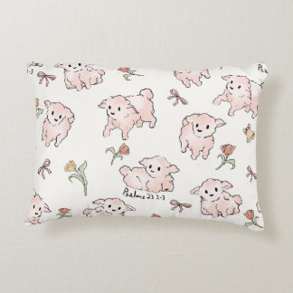 Little Lamb White Accent Pillow