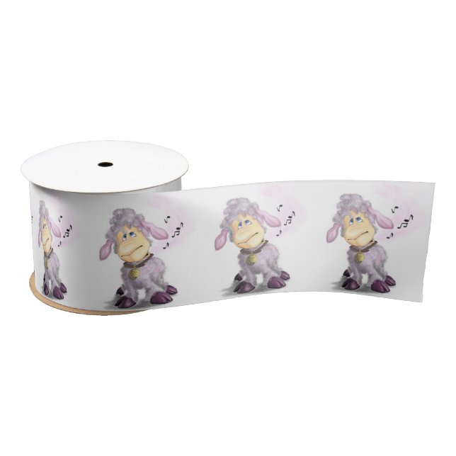 Little Lamb with Bell Ribbon Satin Ribbon (Spool)